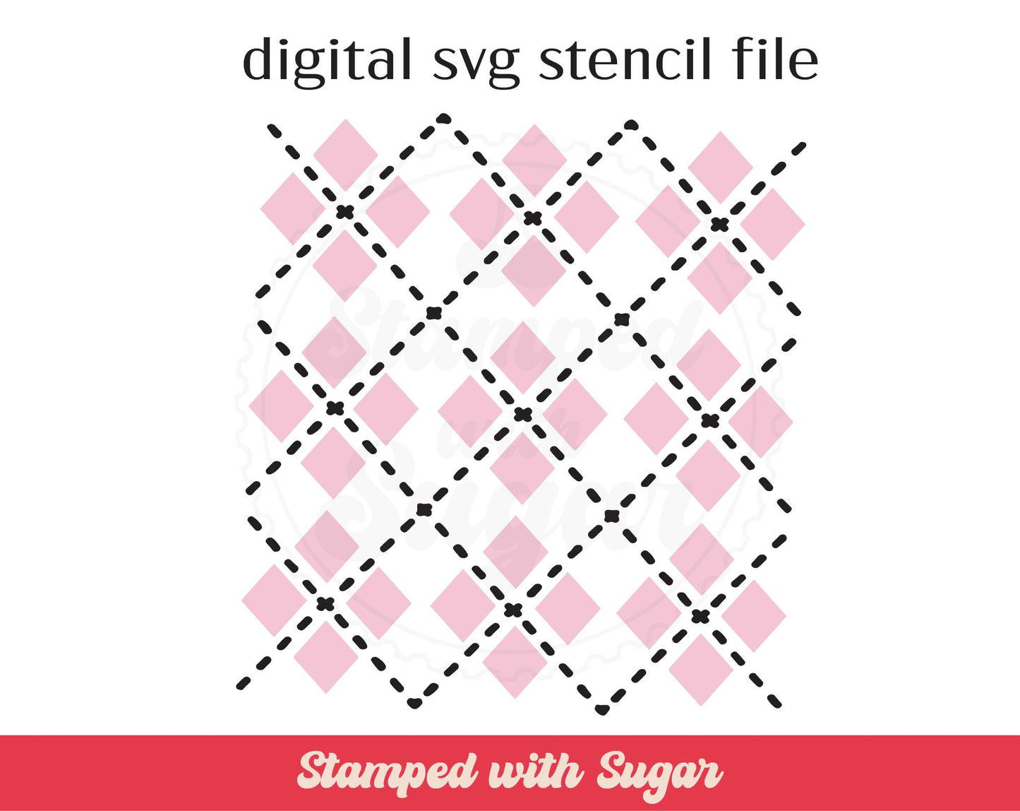 Archivo de estarcido SVG de 2 partes de Argyle