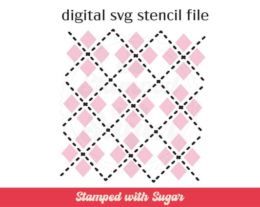 Archivo de estarcido SVG de 2 partes de Argyle