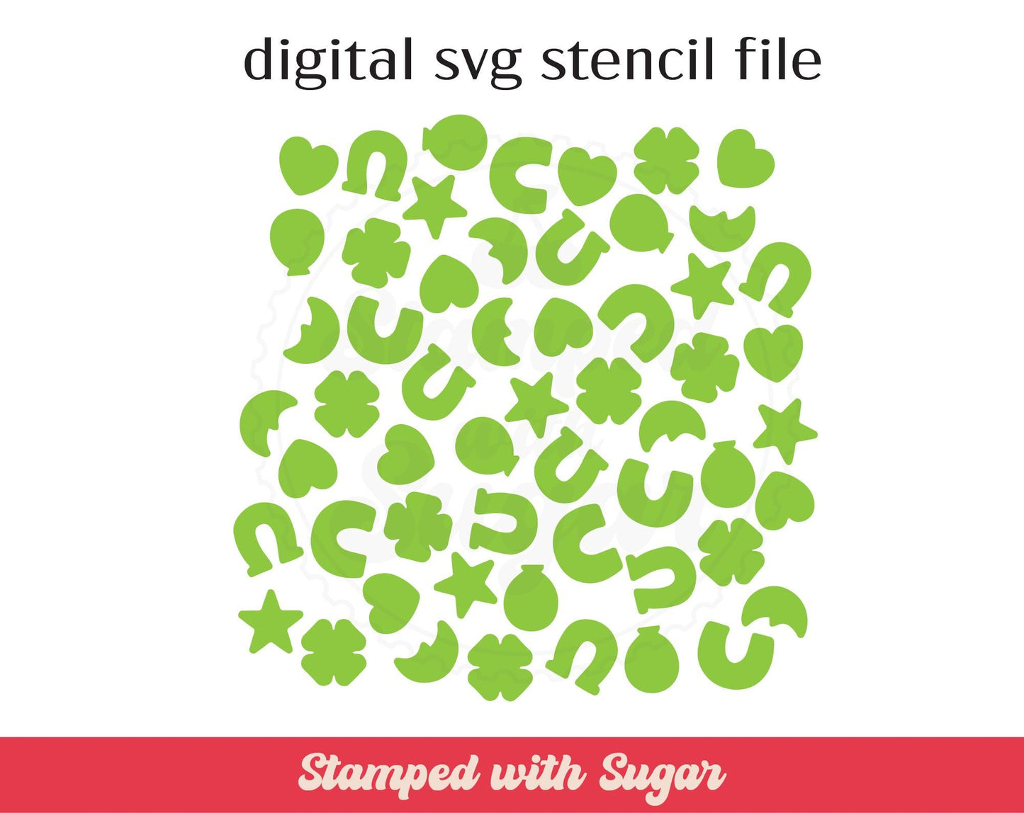 Archivo de plantilla SVG dispersa "Suerte en el amor"