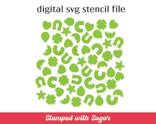 Archivo de plantilla SVG dispersa "Suerte en el amor"