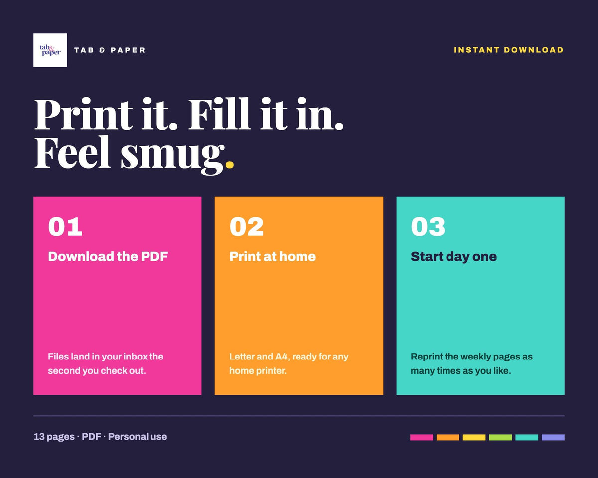 No Spend Challenge PDF Printable