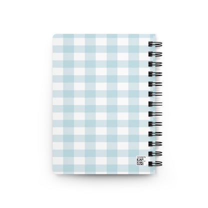 In My Cookie Baking Era Spiral Notebook Blue Gingham