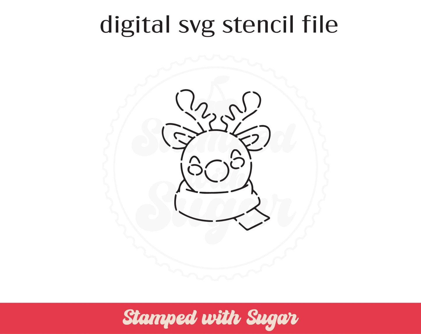 Archivo SVG PYO de Plantilla de Bufanda de Reno