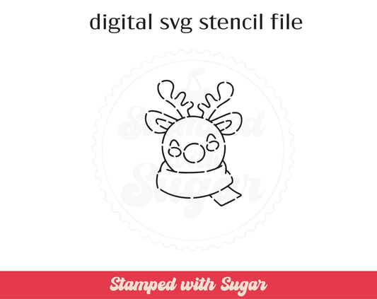 Archivo SVG PYO de Plantilla de Bufanda de Reno