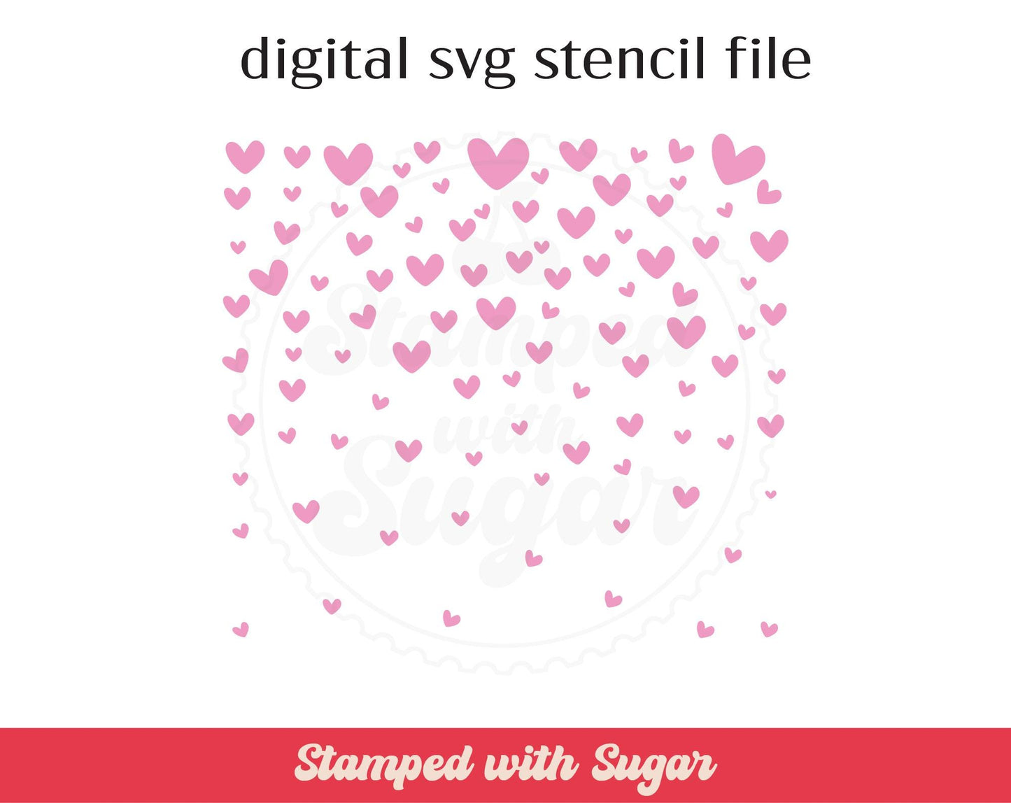 Archivo de plantilla SVG de Corazón en cascada 2