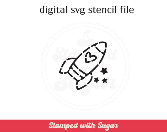 Archivo de esténcil SVG Rocket 1 PYO