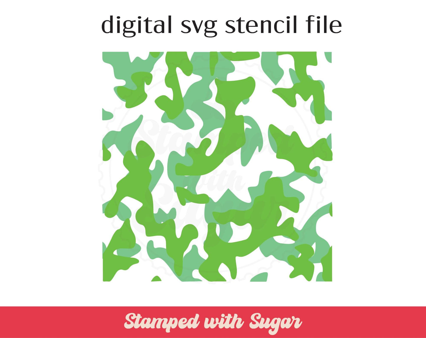 Archivo de esténcil SVG de 2 piezas de camuflaje
