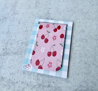 Cherry Holographic Magnetic Bookmark