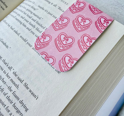 Vintage Heart Cake Holographic Magnetic Bookmark