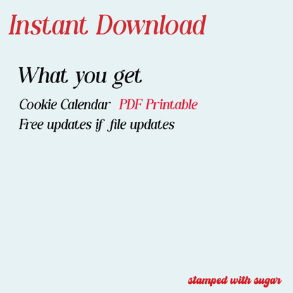 The Cookie Calendar 2027 Printable | Cookie Business Planner PDF