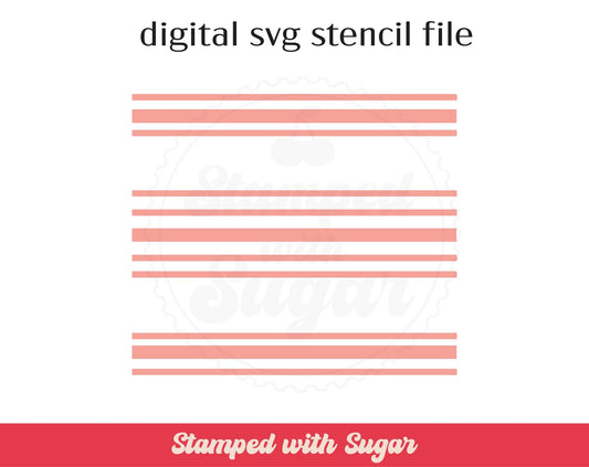 Archivo de esténcil SVG de líneas de cuadros