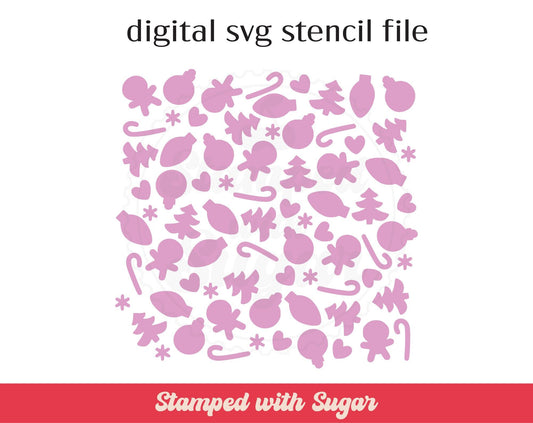 Archivo de estarcido SVG de alegría navideña