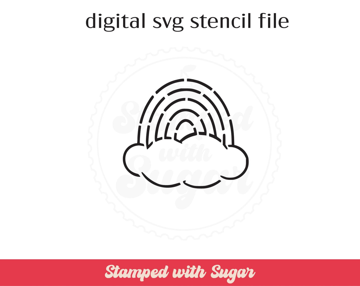 Archivo de esténcil SVG PYO de arcoíris