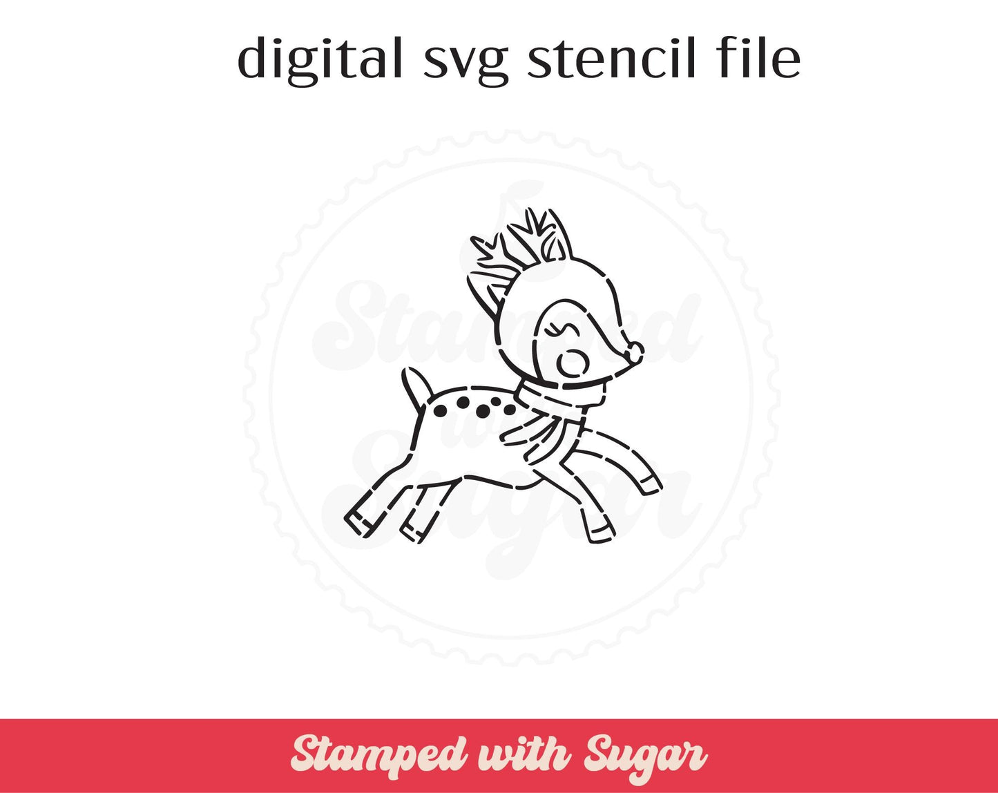 Archivo de plantilla SVG PYO de reno de miel