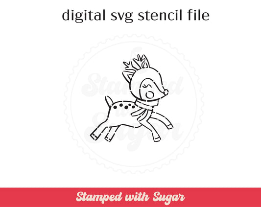 Archivo de plantilla SVG PYO de reno de miel