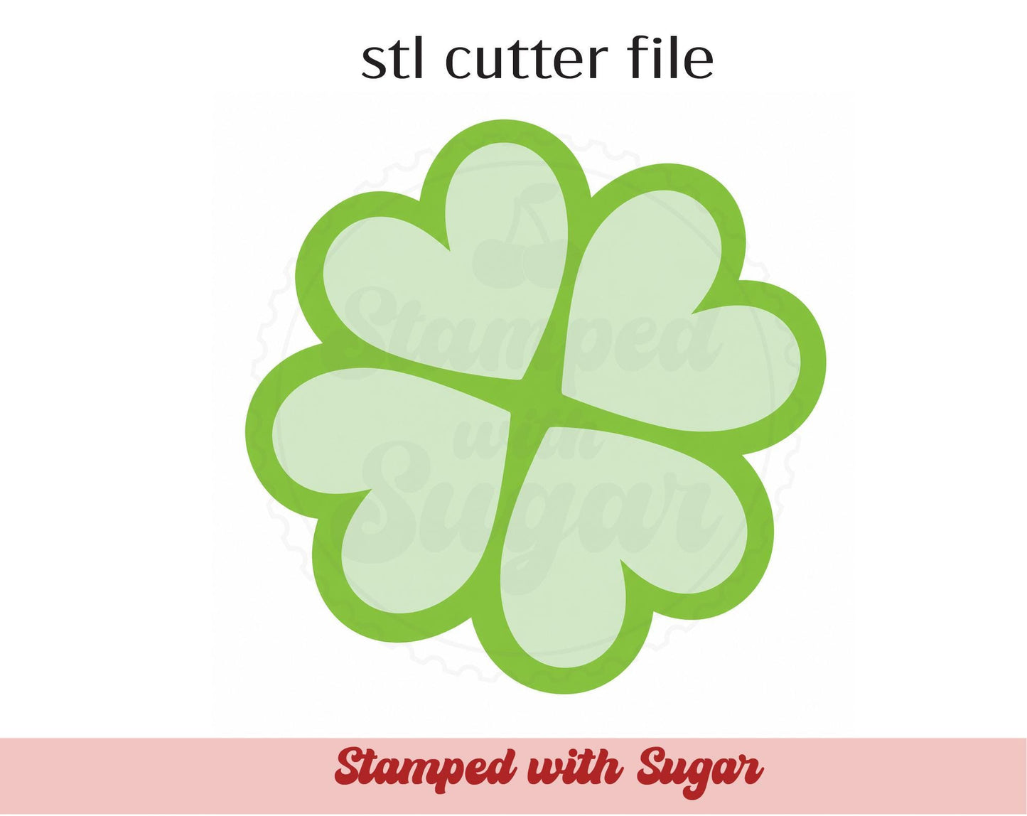 Archivo de cortador de galletas STL de Clover Heart