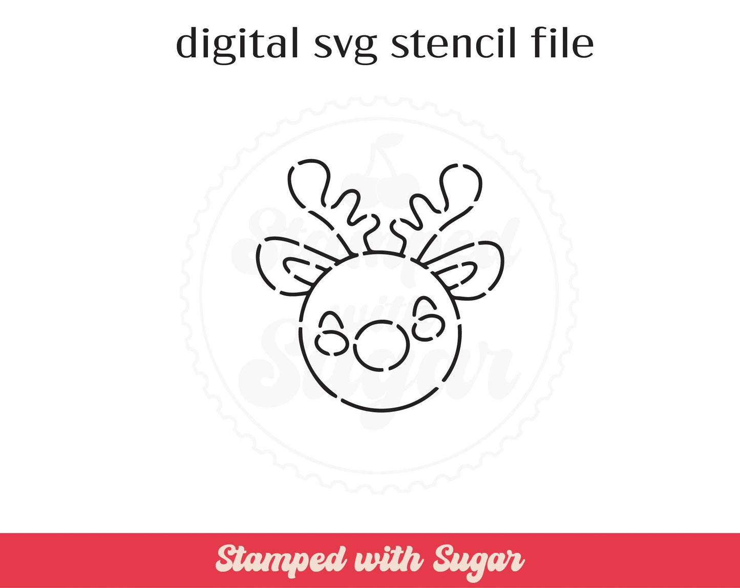 Archivo de plantilla SVG PYO con cara de reno