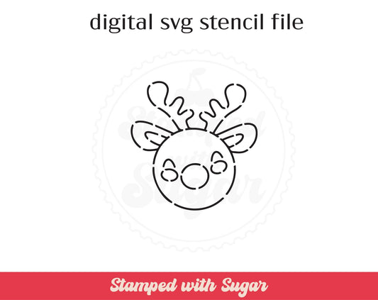 Archivo de plantilla SVG PYO con cara de reno