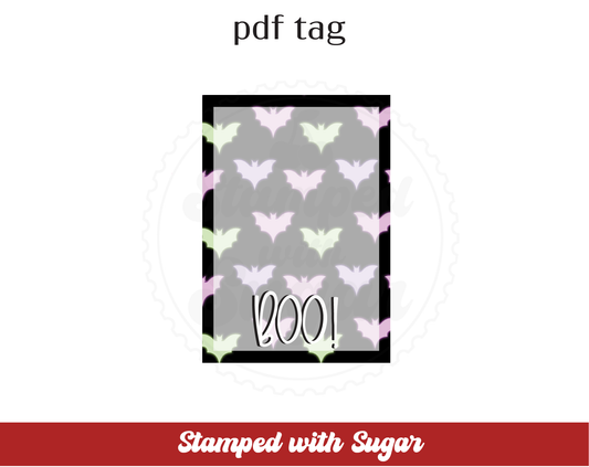 Etiqueta PDF de tarjeta de galleta de abucheo