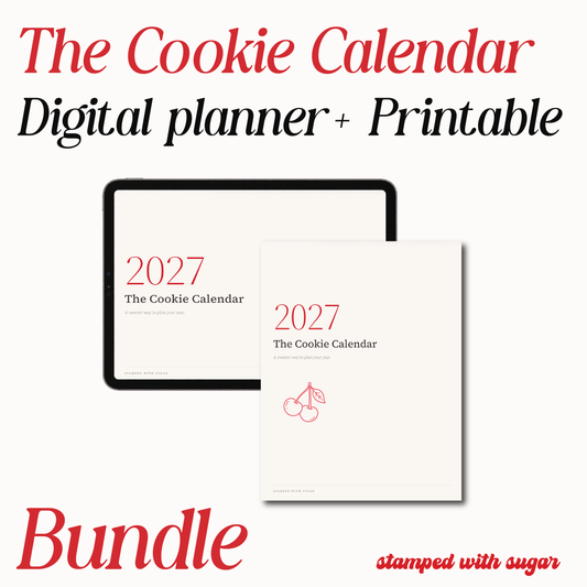 The Cookie Calendar 2027 Bundle | Digital & Printable Cookie Business Planner