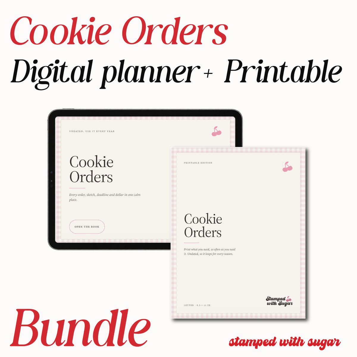 Cookie Orders Bundle | Digital & Printable Cookie Business Planner