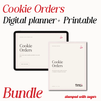 Cookie Orders Bundle | Digital & Printable Cookie Business Planner