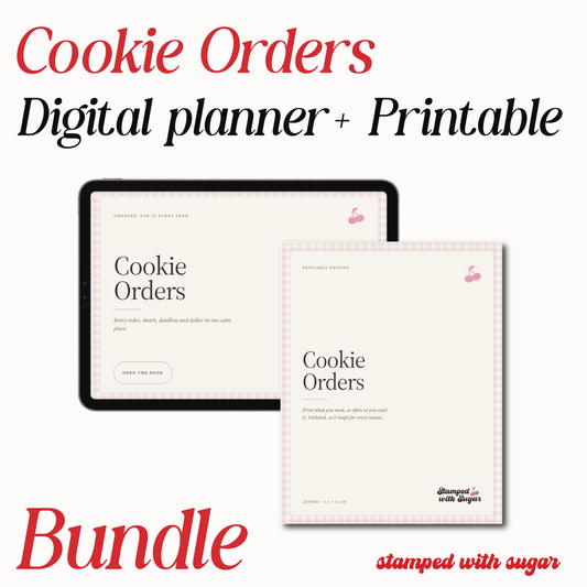 Cookie Orders Bundle | Digital & Printable Cookie Business Planner