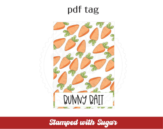 Etiqueta PDF de tarjeta para galletas "Bunny Bait"