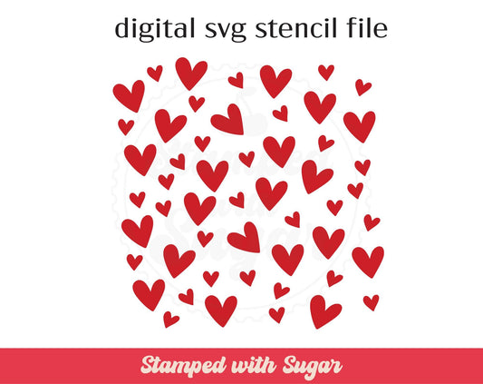 Archivo SVG de plantilla de fondo Corazones Divertidos