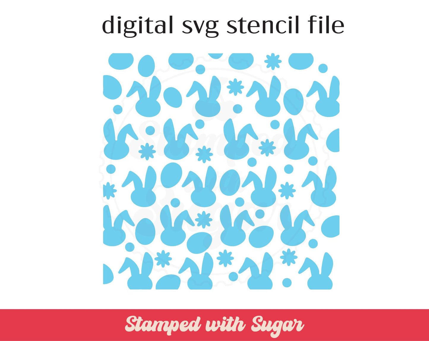 Archivo de plantilla SVG con motivos florales de conejo