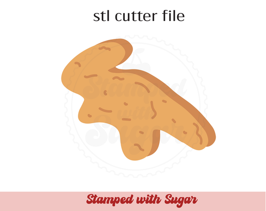 Archivo STL de cortador de galletas Nugget de pollo Dino 2 | Forma básica | Comida | Cortador de galletas personalizado | Descarga instantánea