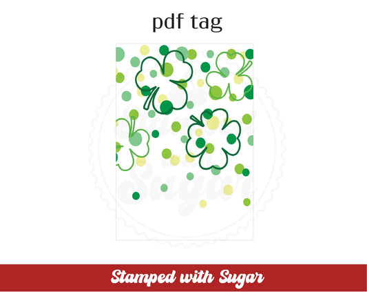 Etiqueta PDF de la tarjeta de galletas Clover Cascade
