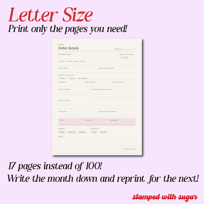 Cookie Orders Bundle | Digital & Printable Cookie Business Planner