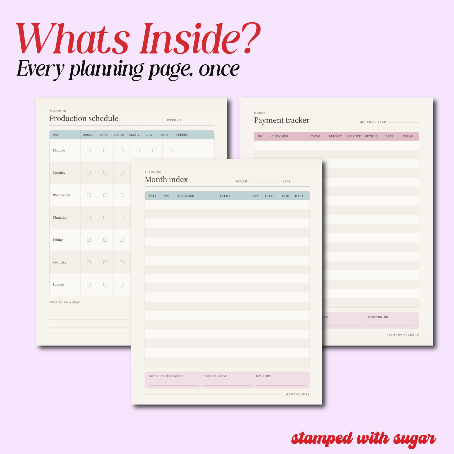 Cookie Orders Bundle | Digital & Printable Cookie Business Planner