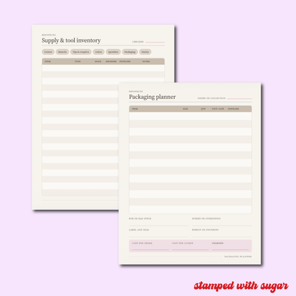 Cookie Orders Bundle | Digital & Printable Cookie Business Planner