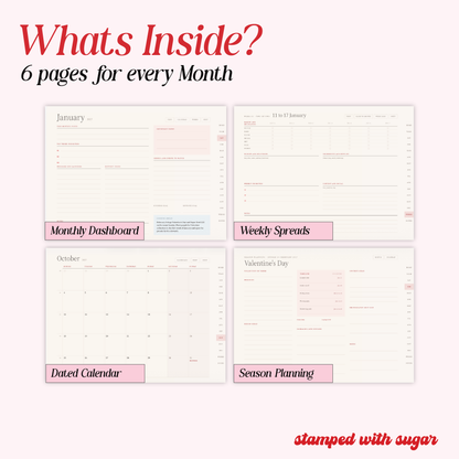 The Cookie Calendar 2027 Bundle | Digital & Printable Cookie Business Planner