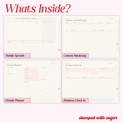 The Cookie Calendar 2027 Bundle | Digital & Printable Cookie Business Planner