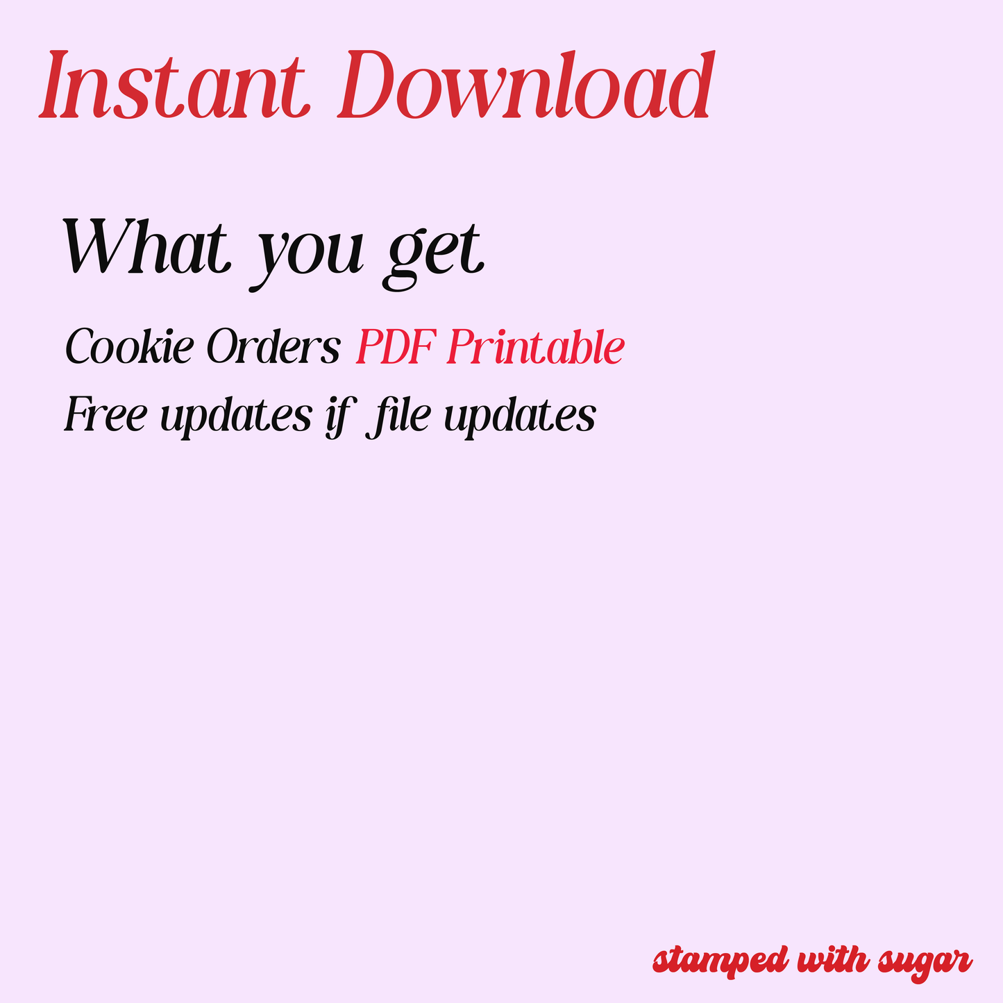 Cookie Orders Printable | Cookie Business Planner & Order Tracker