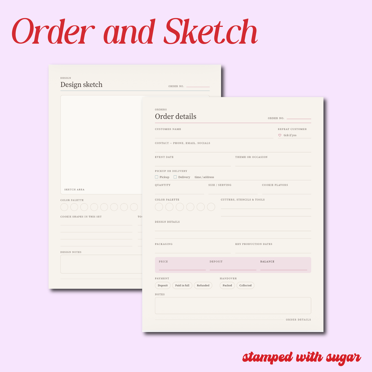 Cookie Orders Printable | Cookie Business Planner & Order Tracker