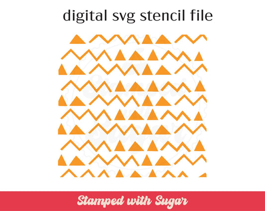 Archivo de plantilla SVG Zig Zag Scatter