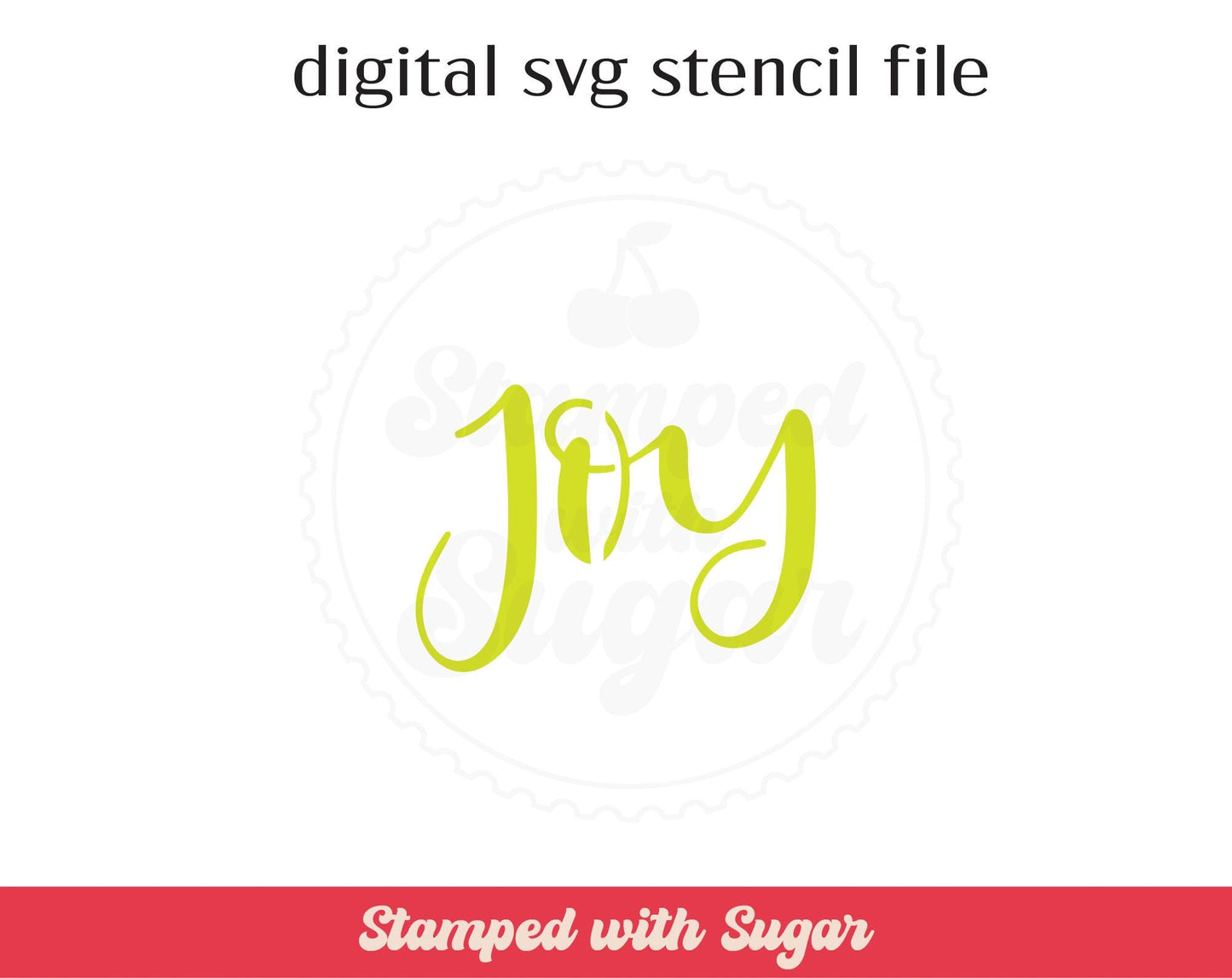 Archivo de plantilla SVG "Joy" en cursiva