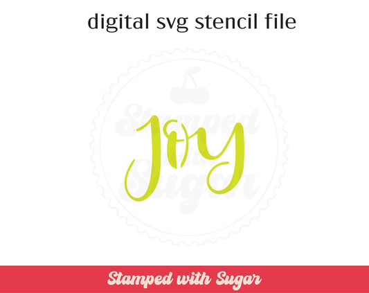 Archivo de plantilla SVG "Joy" en cursiva