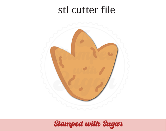 Archivo STL de cortador de galletas Nugget de pollo Dino 2 | Forma básica | Comida | Cortador de galletas personalizado | Descarga instantánea
