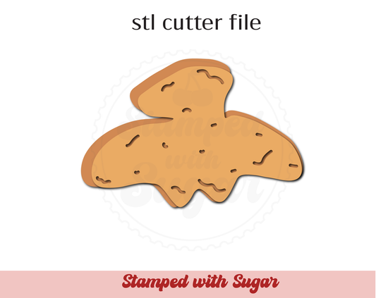 Archivo de cortador de galletas STL de Dino Chicken Nugget 3 | Forma básica | Comida | Cortador de galletas personalizado | Descarga instantánea