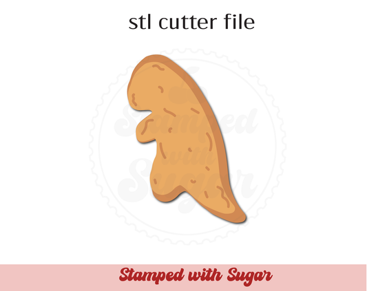 Archivo STL de cortador de galletas Nugget de pollo Dino 2 | Forma básica | Comida | Cortador de galletas personalizado | Descarga instantánea