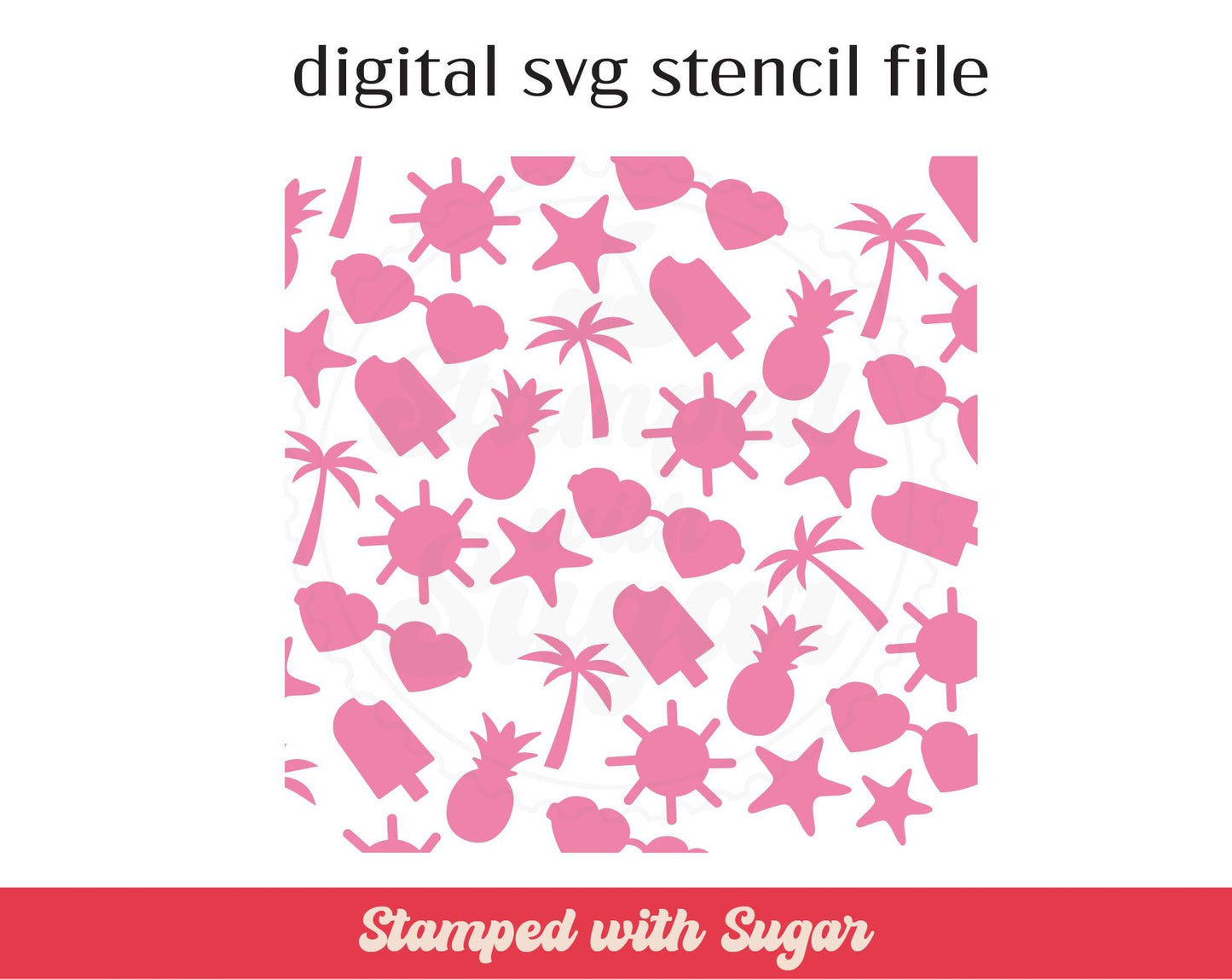 Archivo de plantilla SVG de Amor de verano