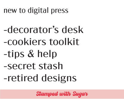 Impreso con Prensa Digital Stamped with Sugar