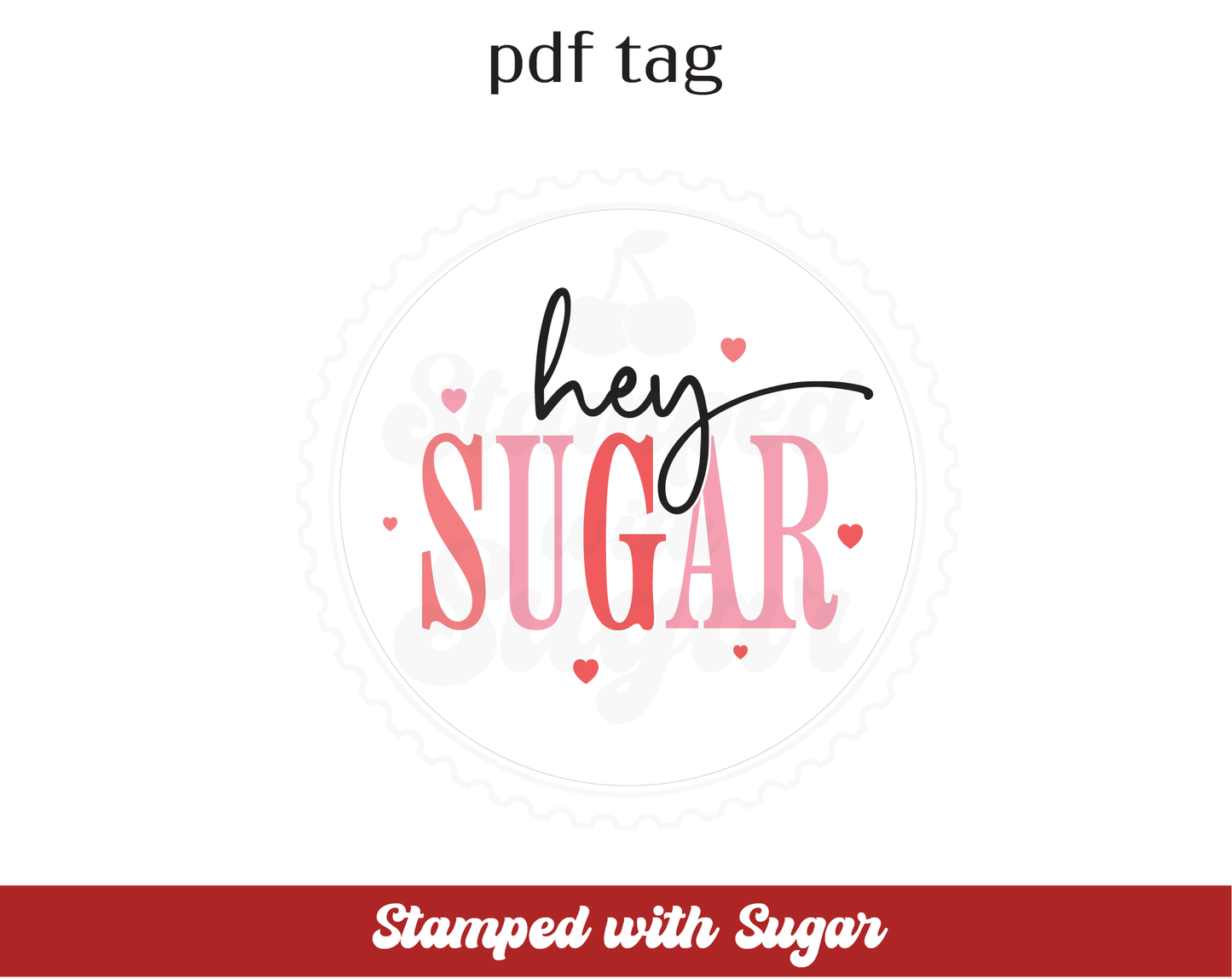 Etiqueta PDF de Hey Sugar Circle