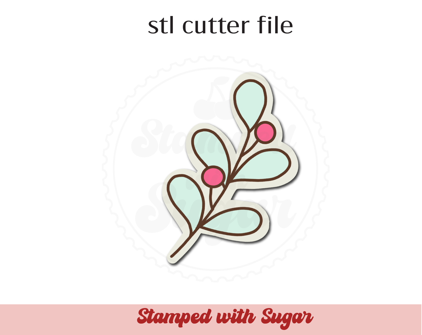 Archivo STL de Cortador de Galletas de Hoja de Acebo | Forma Básica | Rama de Navidad | Cortador de Galletas Personalizado | Descarga Instantánea