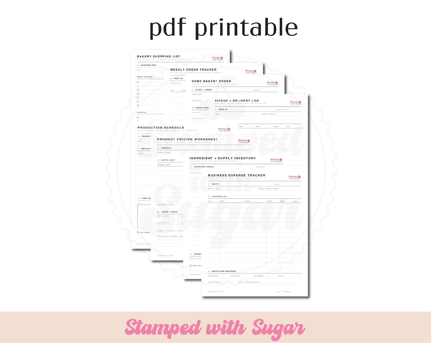 The Home Bakery Planner | Orders, Pricing, Production and Business Printables